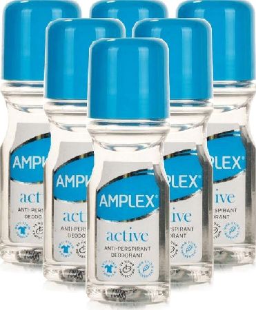 Amplex, 2102[^]0099463 Antiperspirant Roll On Active 60ml - 6 Pack