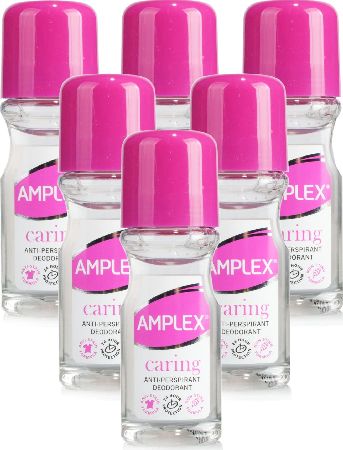 Amplex, 2102[^]0104862 Antiperspirant Roll-On Caring 60ml - 6 Pack