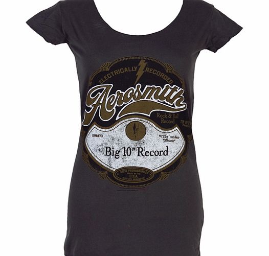 Amplified Clothing Ladies Aerosmith Big 10 Record T-Shirt from
