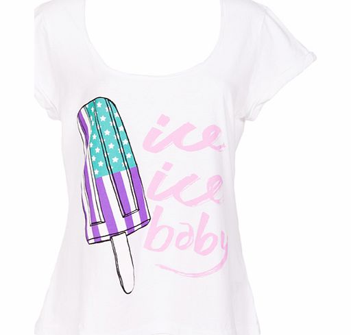 Ladies Ice Ice Baby Lolly T-Shirt from Amplified