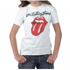 Amplified Junior Rolling Stones Red Tongue T-Shirt White