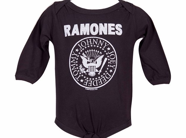 Amplified Kids Kids Charcoal Ramones Logo Babygrow from