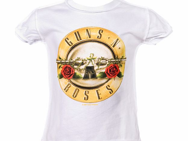 Kids Guns N Roses Drum White T-Shirt from