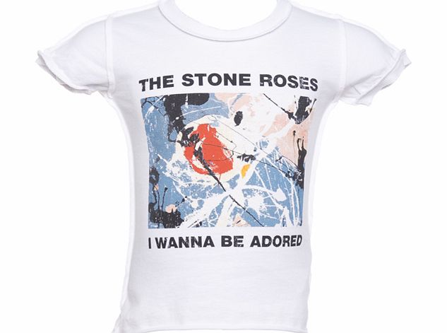 Kids Stone Roses Wanna Be Adored White T-Shirt