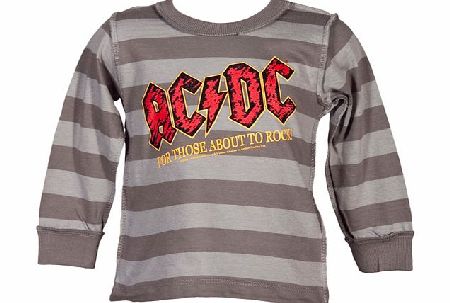 Kids Striped AC/DC About To Rock Long Sleeve