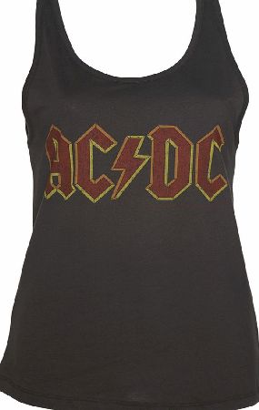 Amplified Ladies Charcoal AC/DC Logo Vest from Amplified