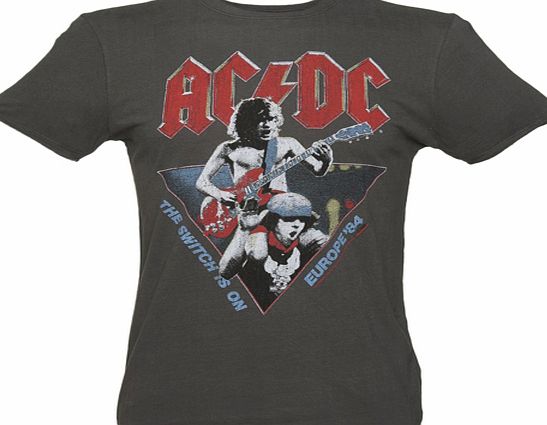 Amplified Mens Charcoal AC/DC 1984 Europe Tour T-Shirt