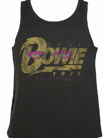 Amplified Mens Charcoal David Bowie 1974 Tour Vest from