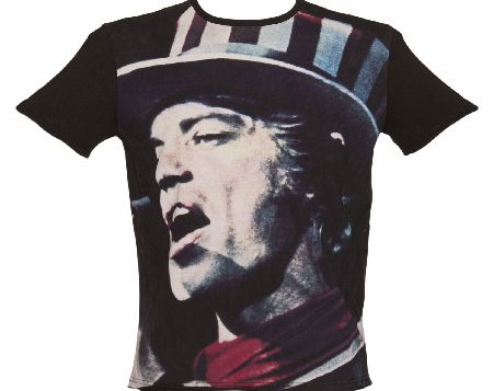 Amplified Mens Premium Mick Jagger Top Hat Ikons T-Shirt