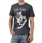 Amplified Mens The Clash Foil and Diamante T-Shirt Black