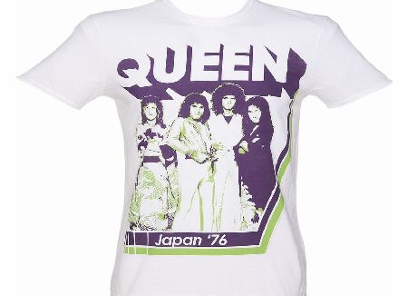 Amplified Mens White Japan 1976 Queen T-Shirt from