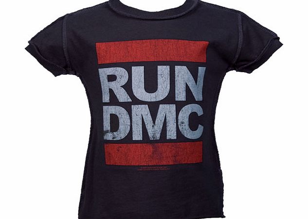 Amplified Vintage Kids Charcoal Run DMC Logo T-Shirt from Amplified