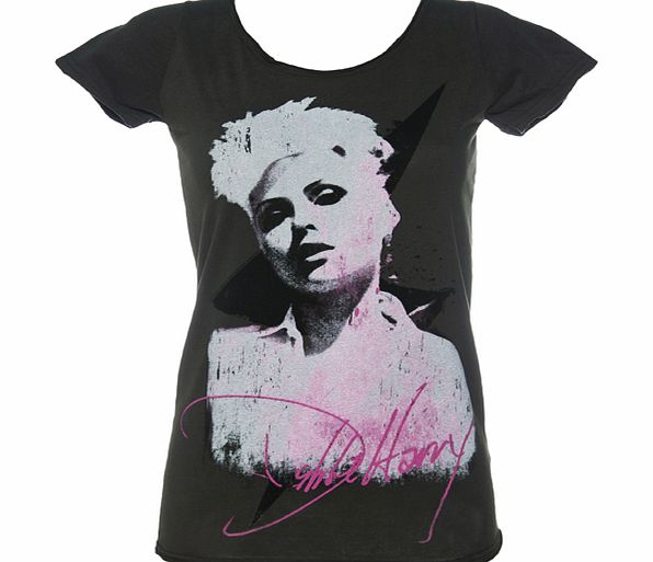 Amplified Vintage Ladies Blondie Atomic Charcoal T-Shirt from