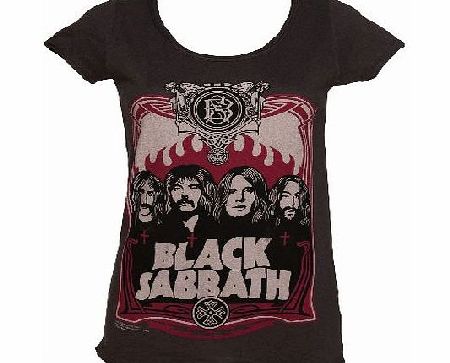 Amplified Vintage Ladies Charcoal Black Sabbath T-Shirt from