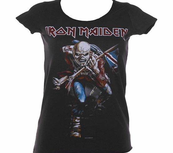 Ladies Charcoal Iron Maiden Trooper T-Shirt from
