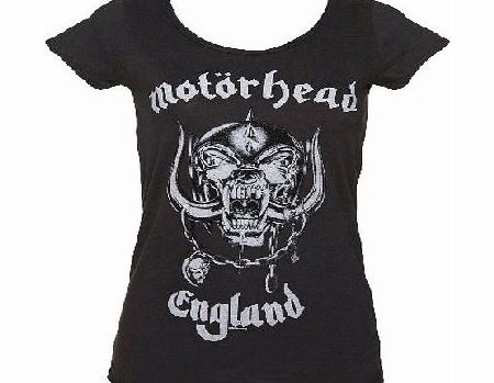 Ladies Charcoal Motorhead England T-Shirt from