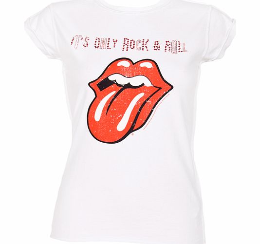 Amplified Vintage Ladies Diamante Rolling Stone Its Only Rock