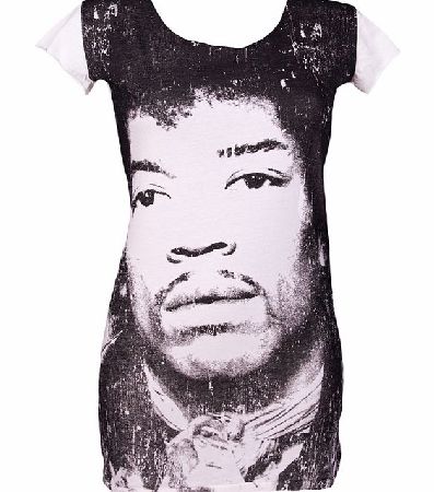 Ladies Icon Jimi Hendrix Face T-Shirt from