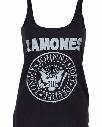 Amplified Vintage Ladies Ramones Logo Strappy Vest from Amplified