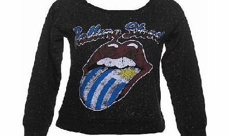Amplified Vintage Ladies Speckled Black Marl Rolling Stones