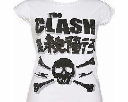Ladies The Clash Skull White T-Shirt from