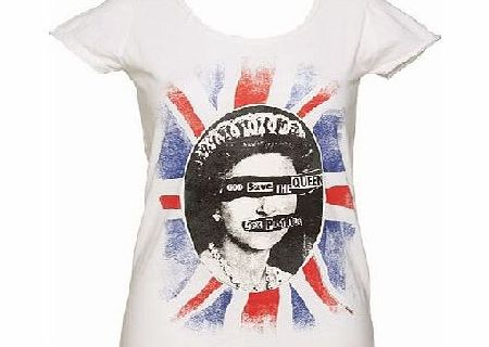 Amplified Vintage Ladies White Sex Pistols God Save The Queen