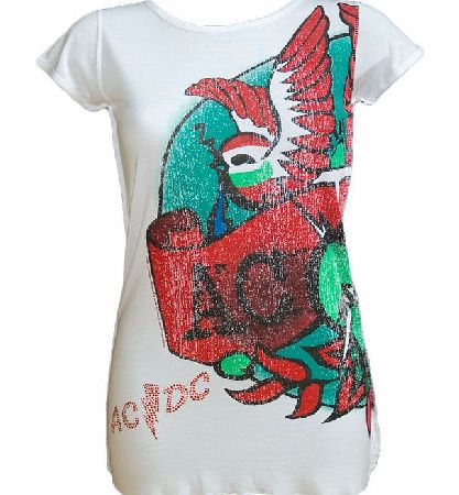 Amplified Vintage Longer Length AC/DC Swallows Ladies T-Shirt from Amplified Vintage