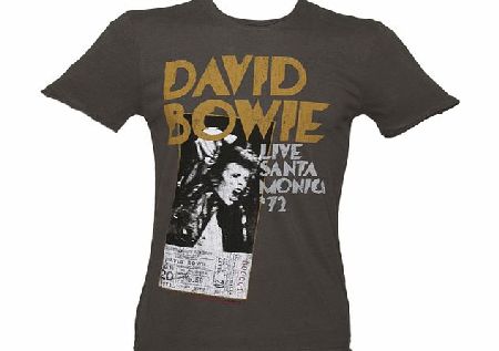 Amplified Vintage Mens Charcoal David Bowie Santa Monica