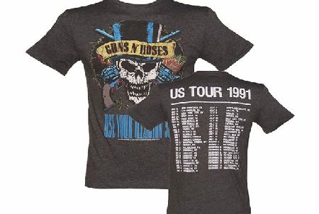 Mens Charcoal Guns N Roses 1991 Tour Front