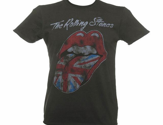 Amplified Vintage Mens Charcoal Rolling Stones UK Tongue
