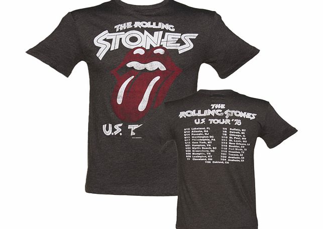 Amplified Vintage Mens Charcoal Rolling Stones US Tour 78