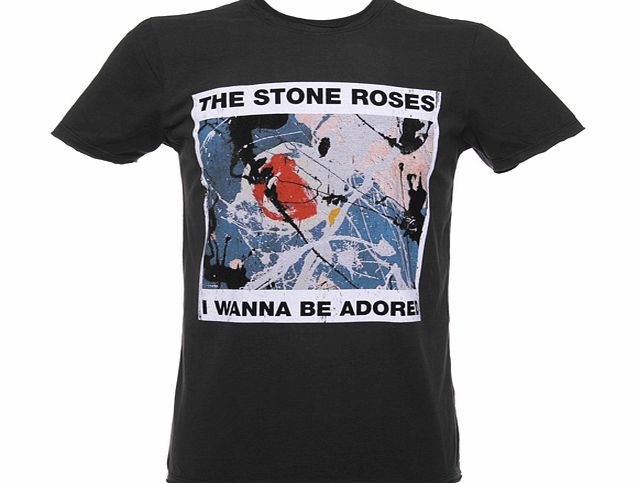 Mens Charcoal Stone Roses Wanna Be Adored