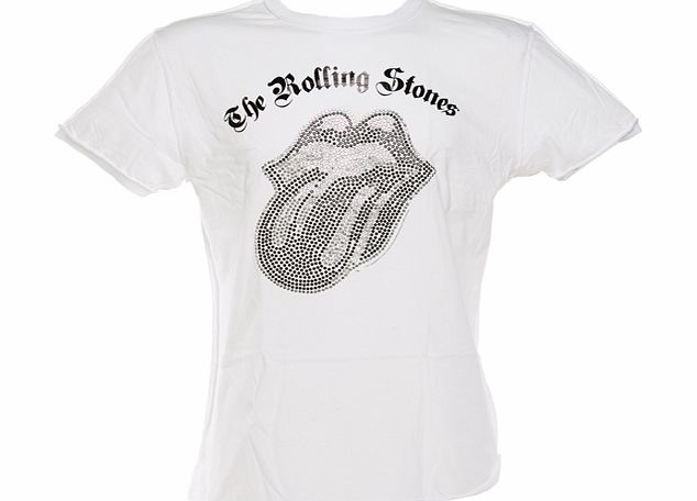 Amplified Vintage Mens Diamante Rolling Stones Black and