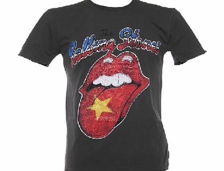 Amplified Vintage Mens Diamante Rolling Stones Vietnam Tongue