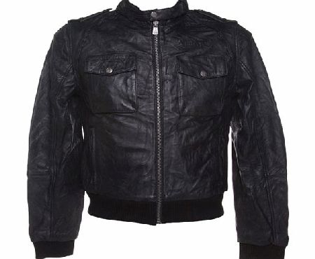 Amplified Vintage Mens Paparazzi Black Leather Jacket from