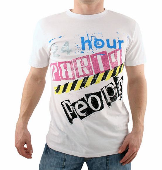 Amplified White 24 Hour Party T-Shirt