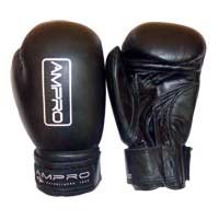 Ampro Junior Leather Sparring Glove Black 4oz