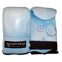 Ampro Ladies Leather Bag Mitt Blue XS