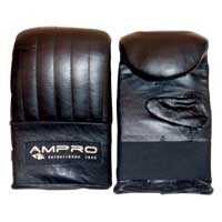 Ampro Leather Bag Mitts Black Medium