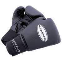 ampro Luxor Pro Spar Velcro Sparring Glove Black 12oz