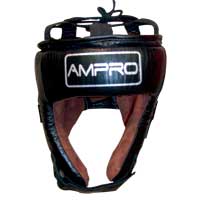 Ampro Open Face Headguard Black Small