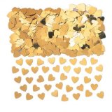 14g Gold Heart table confetti - Fabulous Gold Sparkle heart wedding party table confetti
