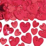 Amazing Red Loving Hearts Wedding Party Table Confetti - 14g Red Heart Valentine Table confetti pack