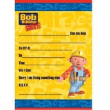 Bob the Builder Balloon Invitations - Bob the Builder Party Invitations sheets with envelopes