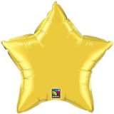 Gold Star Balloon - Gold flat foil Star balloon - christening - wedding - party - anniversary - valentine