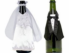 Amscan International Bride and Groom Champagne Bottle Wear