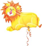Lion Balloon - Flat supershape jungle lion balloon - great jungle themed event