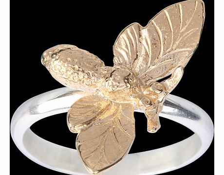 9ct Gold Plated Honeybee Flying Ring -