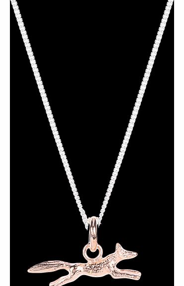 Amulette Rose Gold plated Chasing Fox Pendant