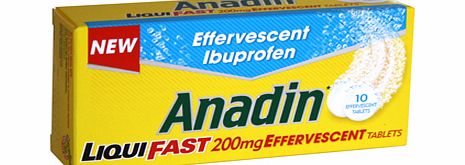 Anadin Liquifast Ibuprofen 200mg Effervescent 10